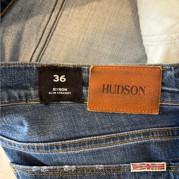 Hudson Men’s Byron Slim Straight Denim Jeans size 36 with 33” inseam like new - Picture 9 of 14